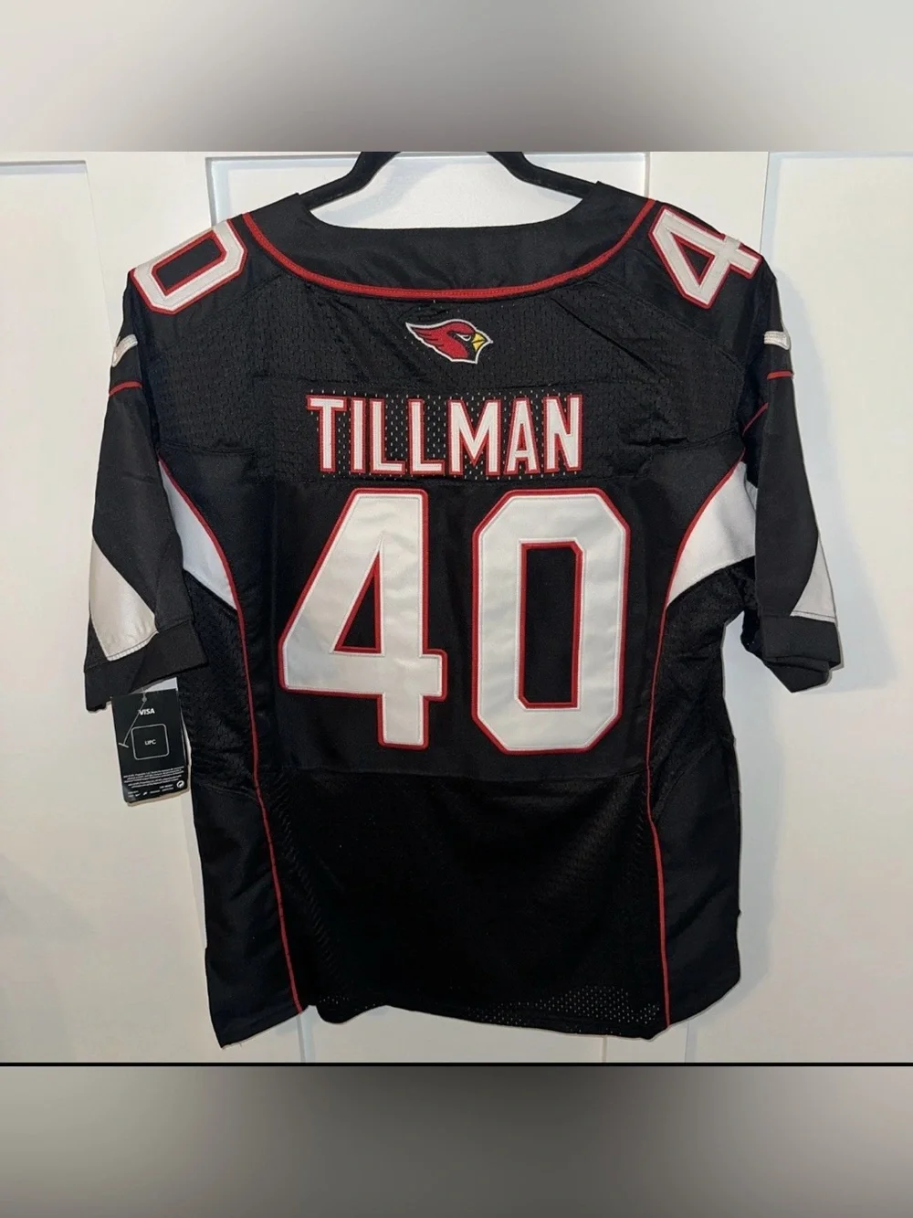 Pat Tillman #40 Nike NFL Cardinals Black Jersey 56 On Field Retired NWT Flaws